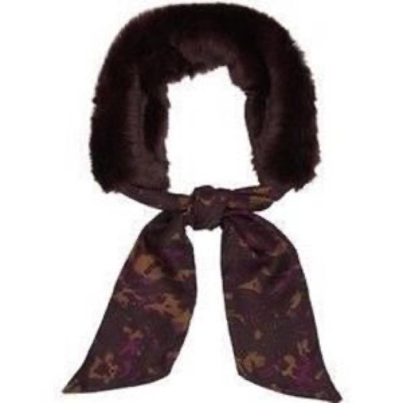 henri bendel Accessories - 100% Silk Henri Bendel Woman’s Faux Fur Scarves Wrap NWT
